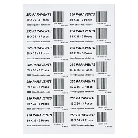 Étiquette mini-format raja 38 1x21 2 mm (lot de 6500)