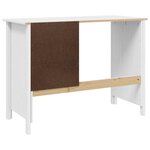vidaXL Bureau avec tiroirs HILL Blanc 100 x 45 x 74 cm Pin massif