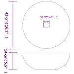 vidaXL Vasque à poser multicolore rond Φ41x14 cm céramique