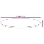 vidaXL Dessus de table rond Ø70x2 cm bois massif d'acacia