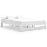 vidaXL Cadre de lit Blanc Bois de pin massif 160x200 cm