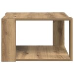 vidaXL Table Basse Chêne Artisanal 51 5x51 5x30 cm Bois d'ingénierie