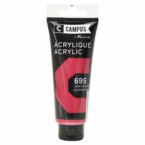 Peinture acrylique 100 ml - Rose Laque d'Alizarine Cramoisie n°695