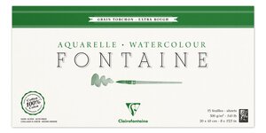 Bloc Fontaine 15F Torchon 20x40 300g encollé 4 côtés CLAIREFONTAINE