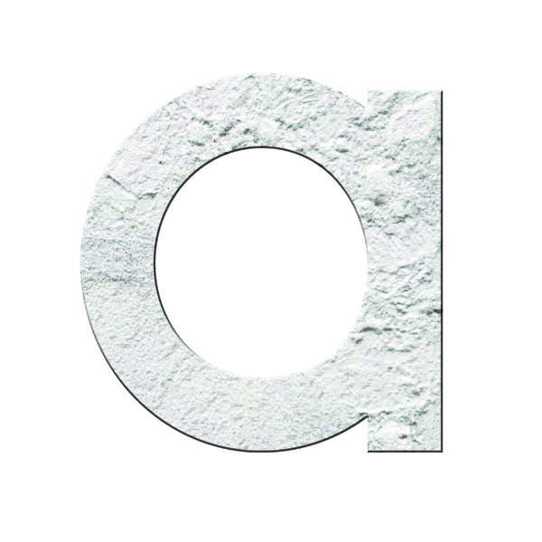 Numéro A - Numéro adhésif pour boîtes aux lettres- Pierre véritable 50 mm  Albatre