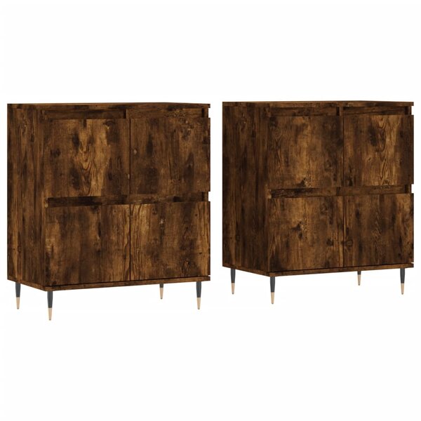 vidaXL Buffets 2 Pièces chêne fumé bois d'ingénierie
