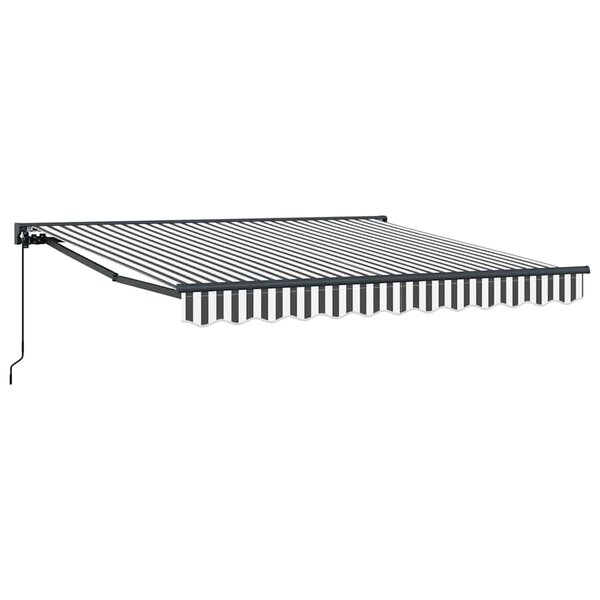 vidaXL Auvent Rétractable Anthracite et blanc 350x250 cm tissu