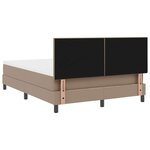 vidaXL Cadre de Lit avec Matelas Cappuccino 140 x 190 cm Faux cuir