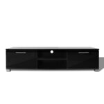 vidaXL Meuble TV Noir brillant 120x40 5x35 cm