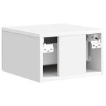 vidaXL Cabinet de chevet mural 2 Pièces Blanc brillant 33 x 34 5 x 20 cm
