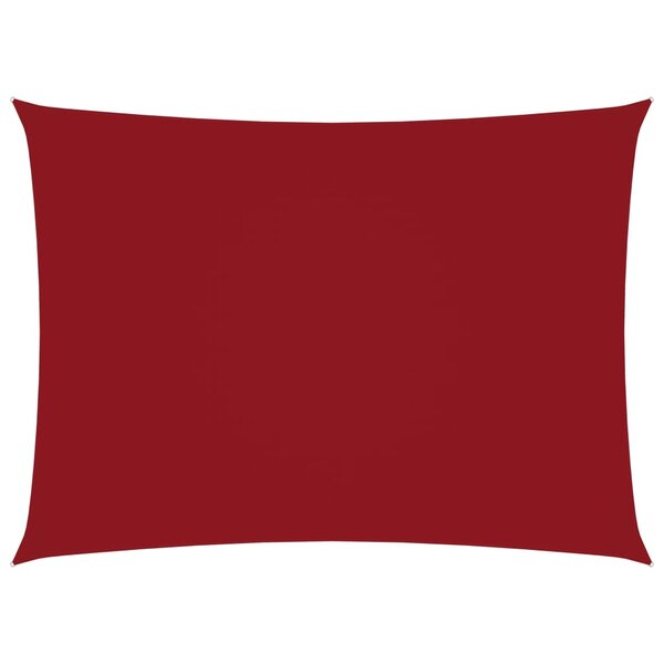 vidaXL Voile de parasol Tissu Oxford rectangulaire 4x6 m Rouge