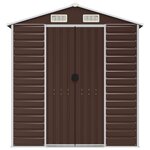 vidaXL Abri de jardin marron 191x300x198 cm acier galvanisé
