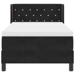 lit box spring vidaXL avec matelas noir 90x190 cm en velours