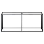 vidaXL Table console Transparent 180x35x75 5 cm Verre trempé