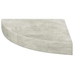 vidaXL Étagère d'angle murale Gris béton 25x25x3 8 cm MDF