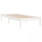 vidaXL Cadre de lit Blanc Bois massif 90x200 cm
