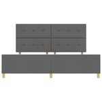 Cadre de lit vidaXL Gris foncé 200x200 cm Tissu