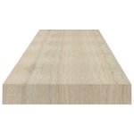 vidaXL Étagères murales flottantes 2 Pièces Chêne 120x23 5x3 8 cm MDF