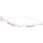 vidaXL Coussins de Matelas Blanc 140 x 200 cm Polyester sans colle