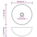 vidaXL Lavabo de salle de bain Céramique Blanc mat Rond