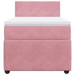 vidaXL Sommier à lattes de lit avec matelas Rose 90x190 cm Velours