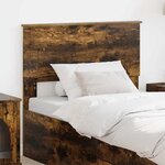 vidaXL Tête de lit avec tête de lit Chêne fumé 80 cm Bois d'ingénierie