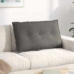 vidaXL Coussin de Dos Gris clair 80 x 50 cm Tissu en velours côtelé