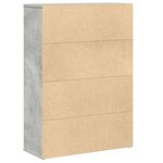 vidaXL Bibliothèque gris béton 60x24x85 cm bois d'ingénierie