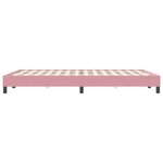 vidaXL Sommier à lattes de lit sans matelas rose 160x220 cm velours