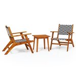 vidaXL Mobilier de bistro 3 Pièces Bois d'acacia solide