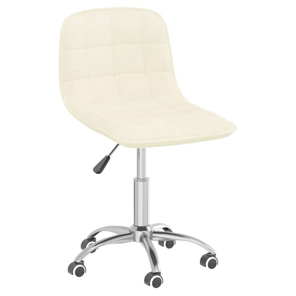 vidaXL Chaise pivotante de salle à manger Crème Tissu