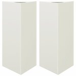 vidaXL Jardinières 2 Pièces blanc triangulaire 40x34 5x70 cm acier