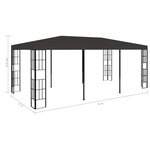 Vidaxl belvédère 3x6 m anthracite