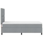 vidaXL Lit à Ressorts avec Matelas Gris Clair en Tissu