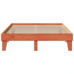 vidaXL Cadre de lit sans matelas cire marron 140x190cm bois pin massif