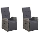 vidaXL Ensemble à manger de jardin 5 Pièces Gris