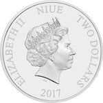 Pièce de monnaie 2 Dollars Niue 2017 1 once argent BE – Luke Skywalker