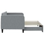 vidaXL Lit de jour avec lit gigogne gris clair 80x200 cm tissu