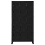 vidaXL Armoire à casiers Noir 90x40x180 cm Acier