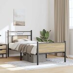 vidaXL Cadre de lit sans matelas chêne sonoma 90x190 cm