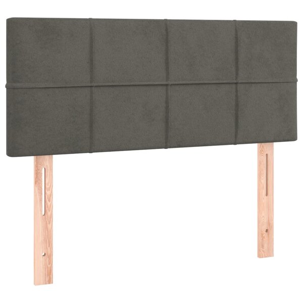 vidaXL Tête de lit Gris foncé 100x5x78/88 cm Velours