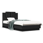 vidaXL Cadre de lit sans matelas noir 90x190 cm