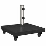 vidaXL Pied de parasol Noir 45 x 45 x 43 cm Granit  Acier