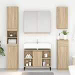 vidaXL Armoire d'évier avec étagère Chêne Sonoma 80 x 33 x 60 cm