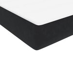 vidaXL Sommier à lattes de lit avec matelas noir 160x210 cm velours