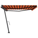 vidaXL Auvent manuel rétractable sur pied 400x350 cm Orange et marron