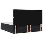 VidaXL Cadre de lit ottoman avec matelas noir 160x200 cm velours
