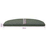 vidaXL Tapis d'escalier auto-adhésifs 15 Pièces Vert foncé