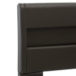 vidaXL Cadre de lit avec LED Anthracite Similicuir 90x200 cm