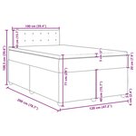 vidaXL Sommier à lattes de lit avec matelas Gris foncé 120x200cm Tissu